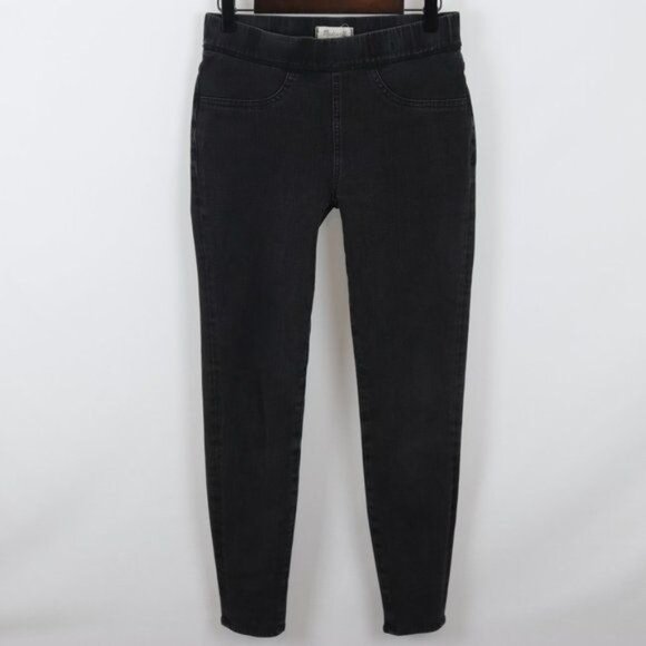 Madewell The Anywhere Jean Women's Size 28 Black High Rise Pull On Skinny Jeans - Picture 3 of 11